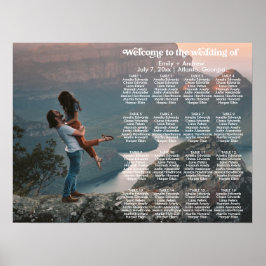 Poster MODELO de Gráfico de Assentos de Fotografias Retro