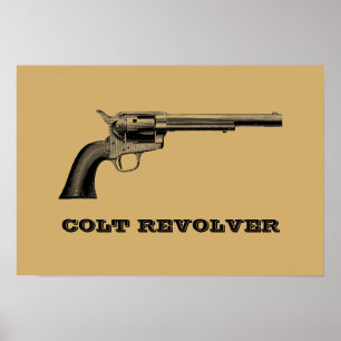 Poster Modelo de Ilustração de Arma de Revoltor de Colta