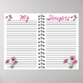 Poster Modelo de inserção de planejador digital