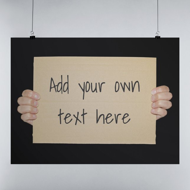 Pôster Modelo de Letreiro de Protesto de Papelão (Criador carregado)
