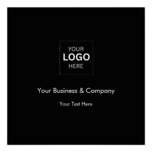 Pôster Modelo de logotipo de negócios de luxo preto perso