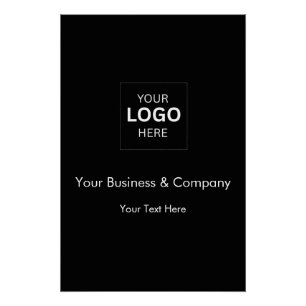 Pôster Modelo de logotipo de negócios de luxo preto perso