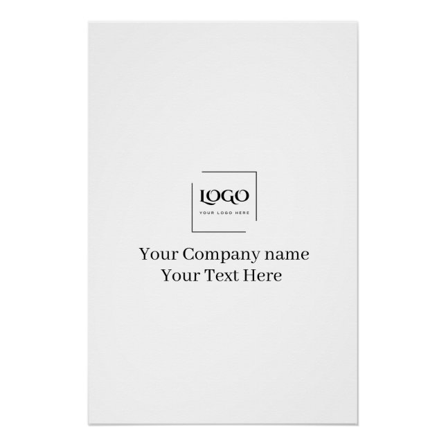 Pôster Modelo de logotipo personalizado elegante (Frente)