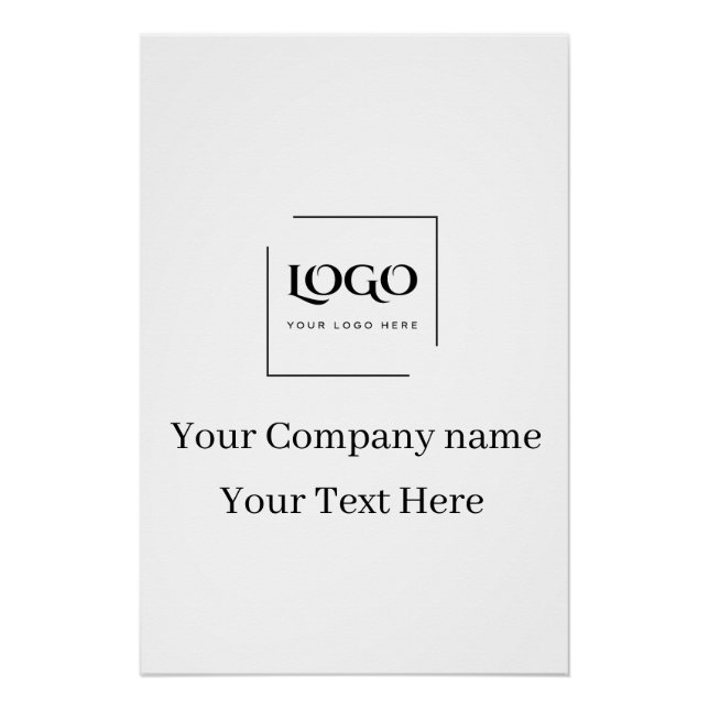 Pôster Modelo de logotipo personalizado elegante (Frente)