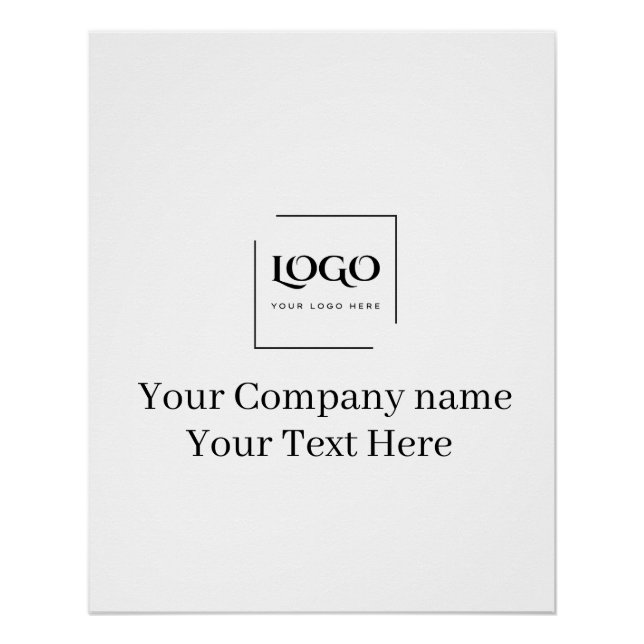 Pôster Modelo de logotipo personalizado elegante (Frente)