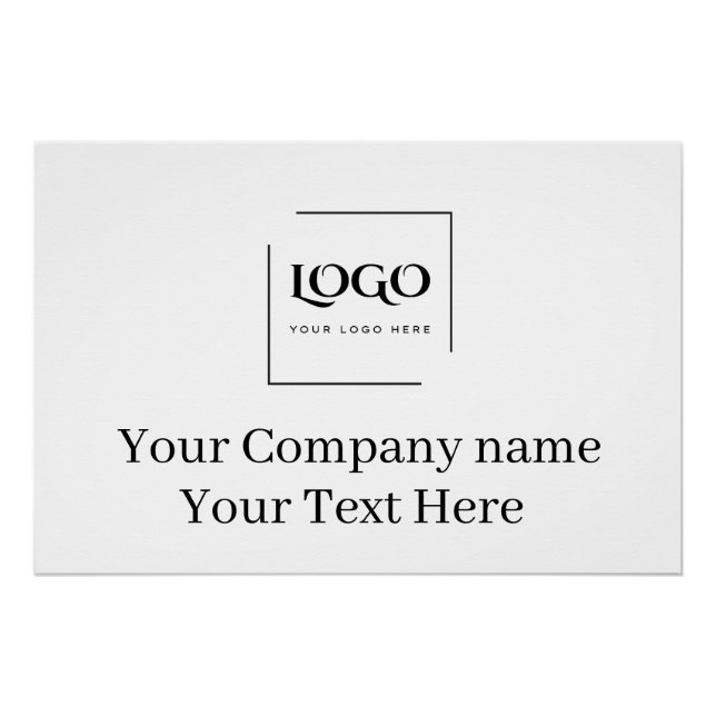 Pôster Modelo de logotipo personalizado elegante (Frente)