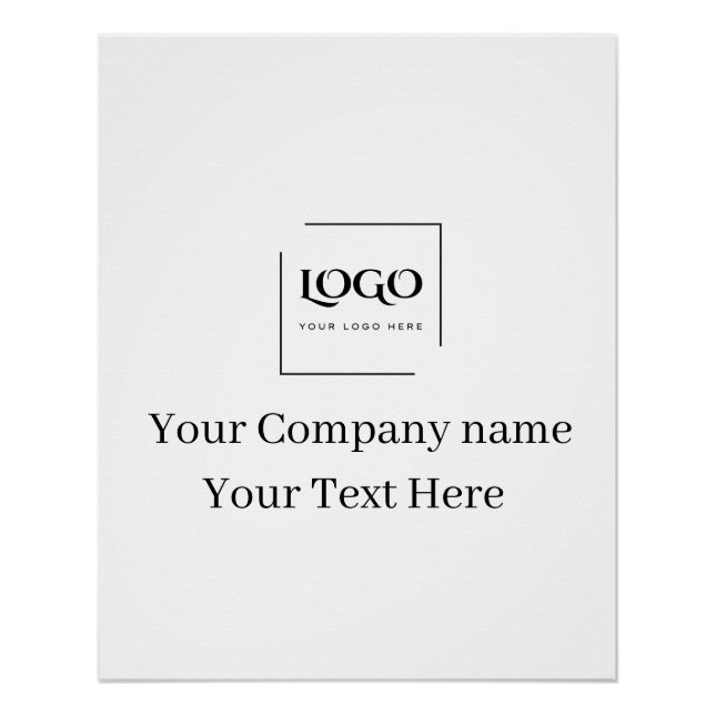 Pôster Modelo de logotipo personalizado elegante (Frente)
