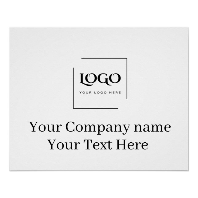 Pôster Modelo de logotipo personalizado elegante (Frente)