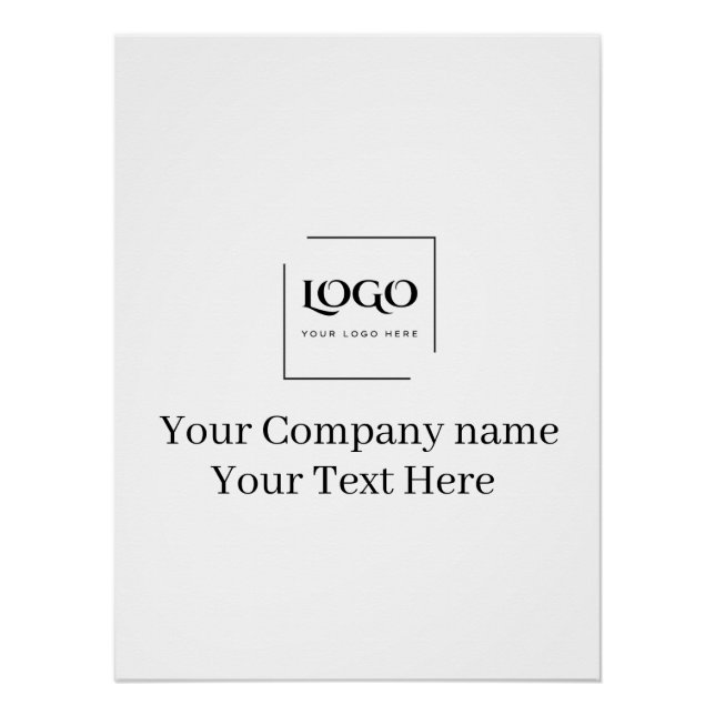 Pôster Modelo de logotipo personalizado elegante (Frente)