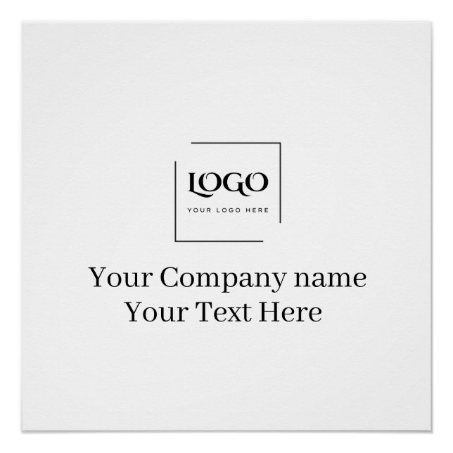 Pôster Modelo de logotipo personalizado elegante (Frente)