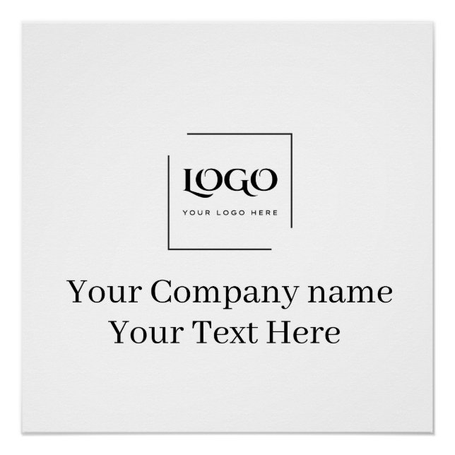 Pôster Modelo de logotipo personalizado elegante (Frente)