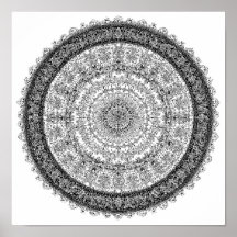 Modelo de Mandala Fractal de Ferrugem de Beleza Tó