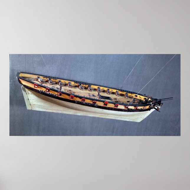 Pôster Modelo de navio pirata, c.1810 (Frente)
