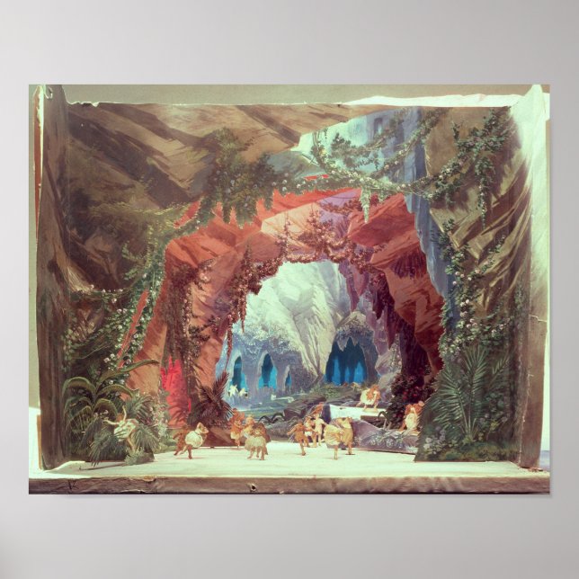 Poster Modelo de palco para a ópera "Tannhauser" (Frente)