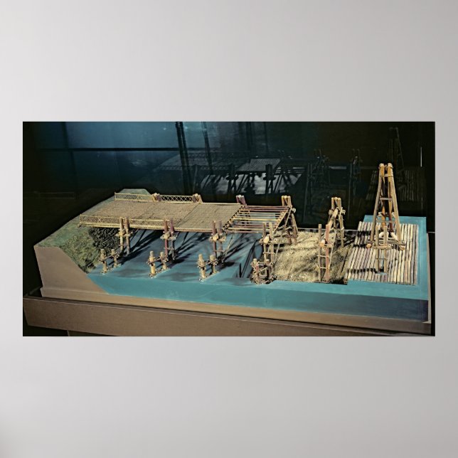 Poster Modelo de ponte sobre o Reno (Frente)