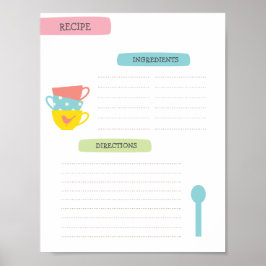 Poster Modelo de Receita A4 (Download Imediato)
