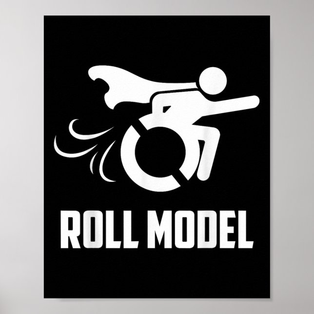 Poster Modelo de rolo legal _ Pessoa deficiente engraçada (Frente)