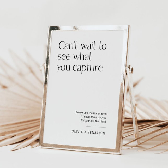 Poster Modelo de Sinal de Mesa de de Câmara Descartável p (Criador carregado)