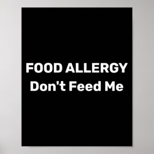 Poster Modelo de texto de alergia alimentar Não me alimen