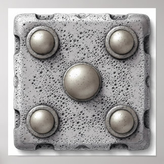 Poster Modelo de Textura de Ferro Fundido com Reentrância