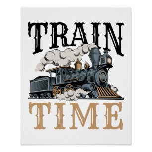 Pôster Modelo de Trem em Tempo Modelo Ferrovia Hobbyista