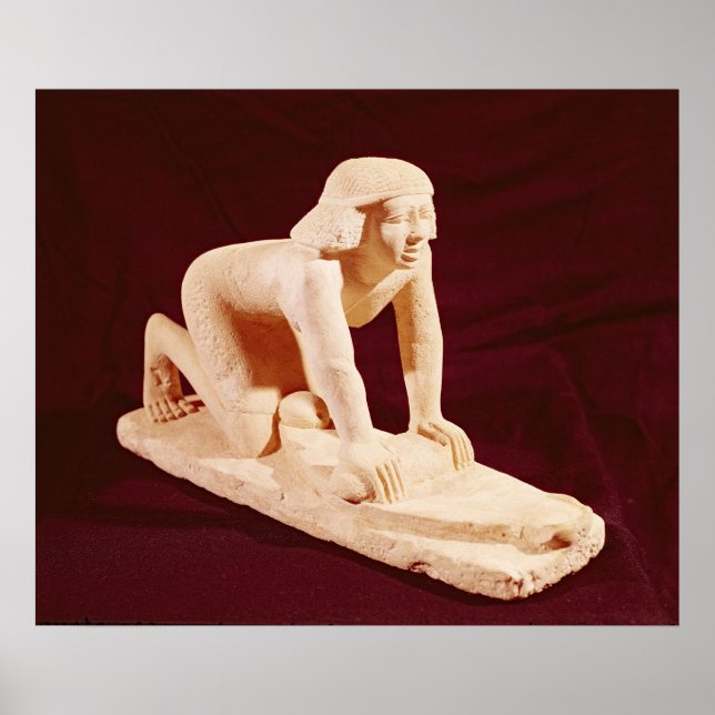 Pôster Modelo de trituração de grãos, Velho Reino (Frente)