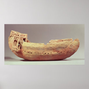 Poster Modelo de um barco com uma plataforma de