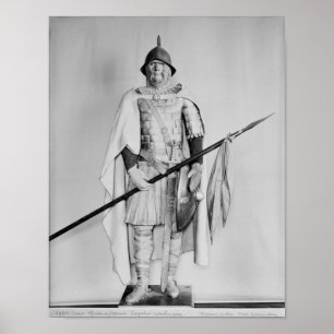 Pôster Modelo de um cavalryman de Carolingian