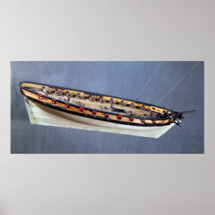 Pôster Modelo de um navio de pirata, c.1810