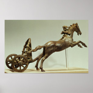Pôster Modelo de uma carruagem de dois cavalos