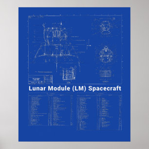 Poster Modelo do módulo lunar do Lander (LM) da lua
