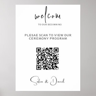 Poster Modelo do Programa de Casamento de Código QR,Casam