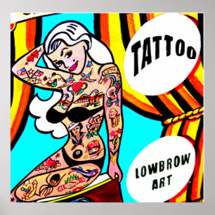 poster modelo louro tattooed