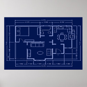 Pôster modelo - plano da casa