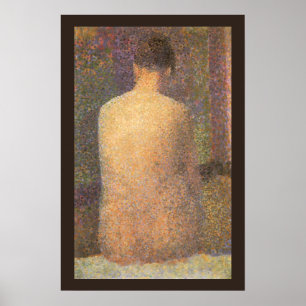 Poster Modelo por trás por Georges Seurat, Arte Antiga