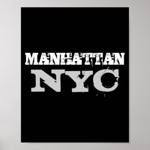 Poster Modelo Preto Elegante Cidade de Nova York Manhatta