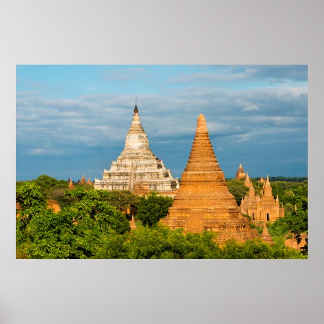 Poster Modelos Antigos e Pagodas | Bagan (Frente)