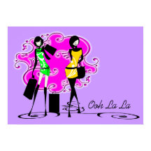 Modelos comprando garotas roxas rosa