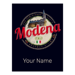 Pôster Modena Emilia-Romagna Balsâmico Itália Souvenir