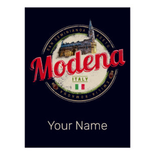 Pôster Modena Emilia-Romagna Balsâmico Itália Souvenir