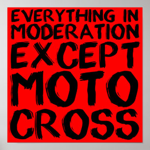 Pôster Moderação de Motocross