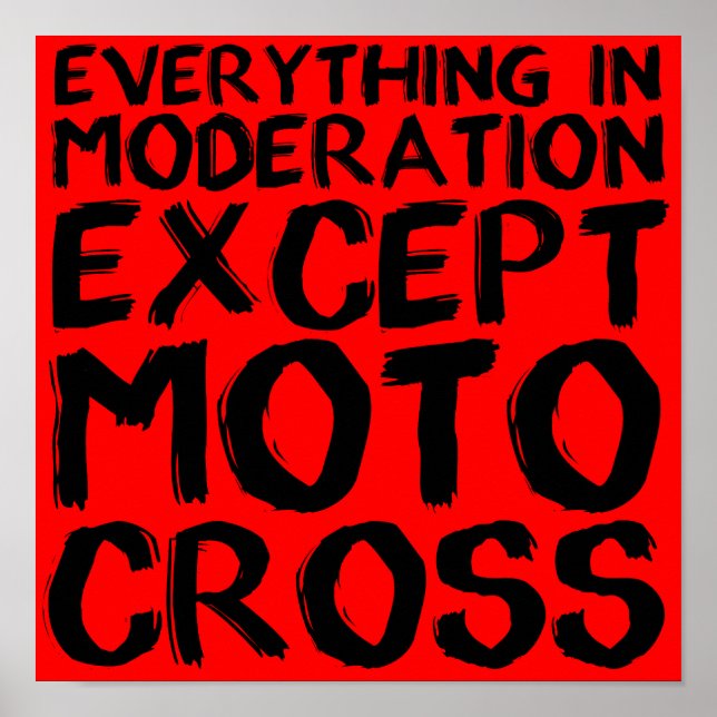 Pôster Moderação de Motocross (Frente)