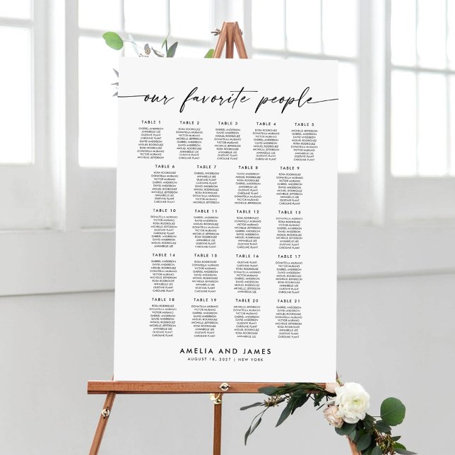 Poster Modern 21 Mesa Nosso Gráfico de Assentos de Pessoa (Criador carregado)