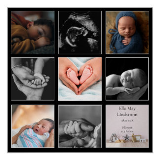 Pôster Modern 8 - Foto Collage Black Frames