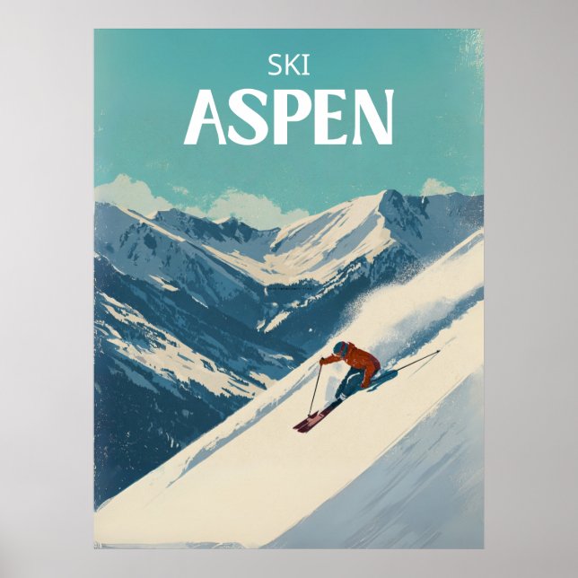Poster Modern Aspen Colorado Viagem (Frente)