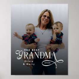 Poster Modern Best Grandma Ever Photo Personalized
