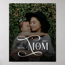 Modern Best Mom Ever Photo Mothers Day Gifts
