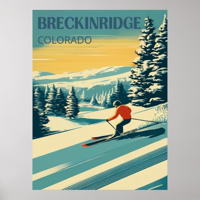 Poster Modern Breckenridge Colorado Viagem (Frente)