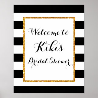 Pôster Modern bridal shower welcome sign