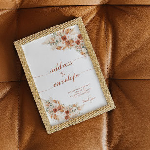 Poster Modern Bright Boho Endereço o Chá de envelope